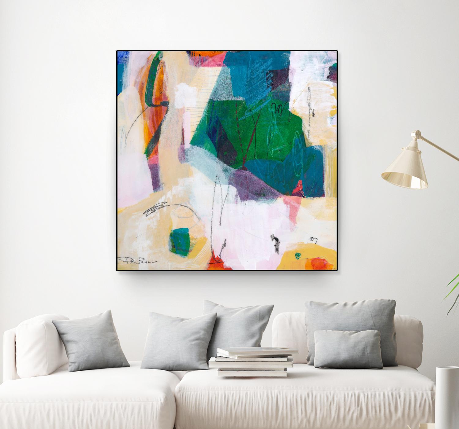 Oide 4 by Pamela K Beer on GIANT ART - yellow,blue abstracts, contemporary