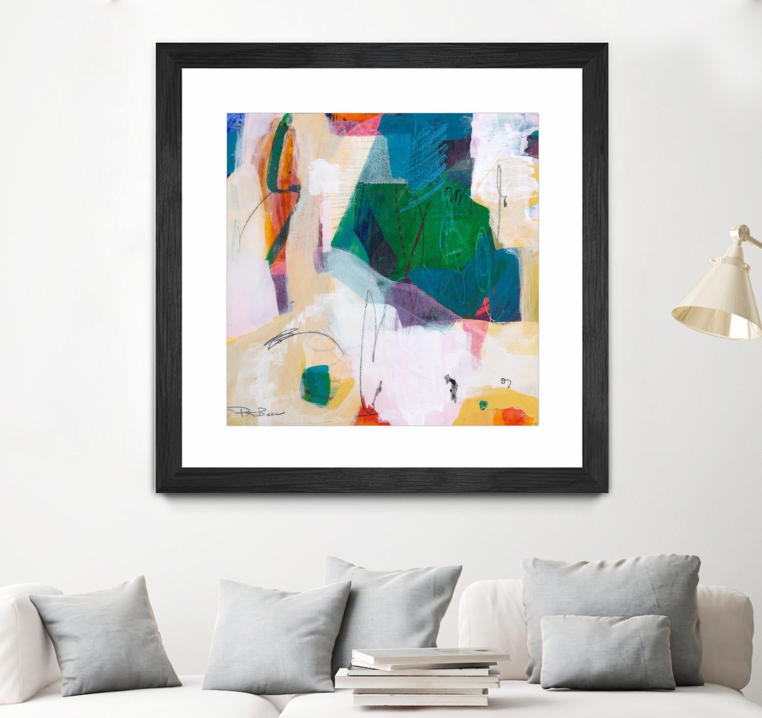 Oide 4 by Pamela K Beer on GIANT ART - yellow,blue abstracts, contemporary