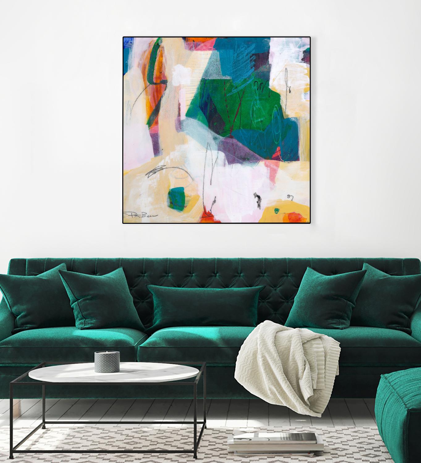 Oide 4 by Pamela K Beer on GIANT ART - yellow,blue abstracts, contemporary