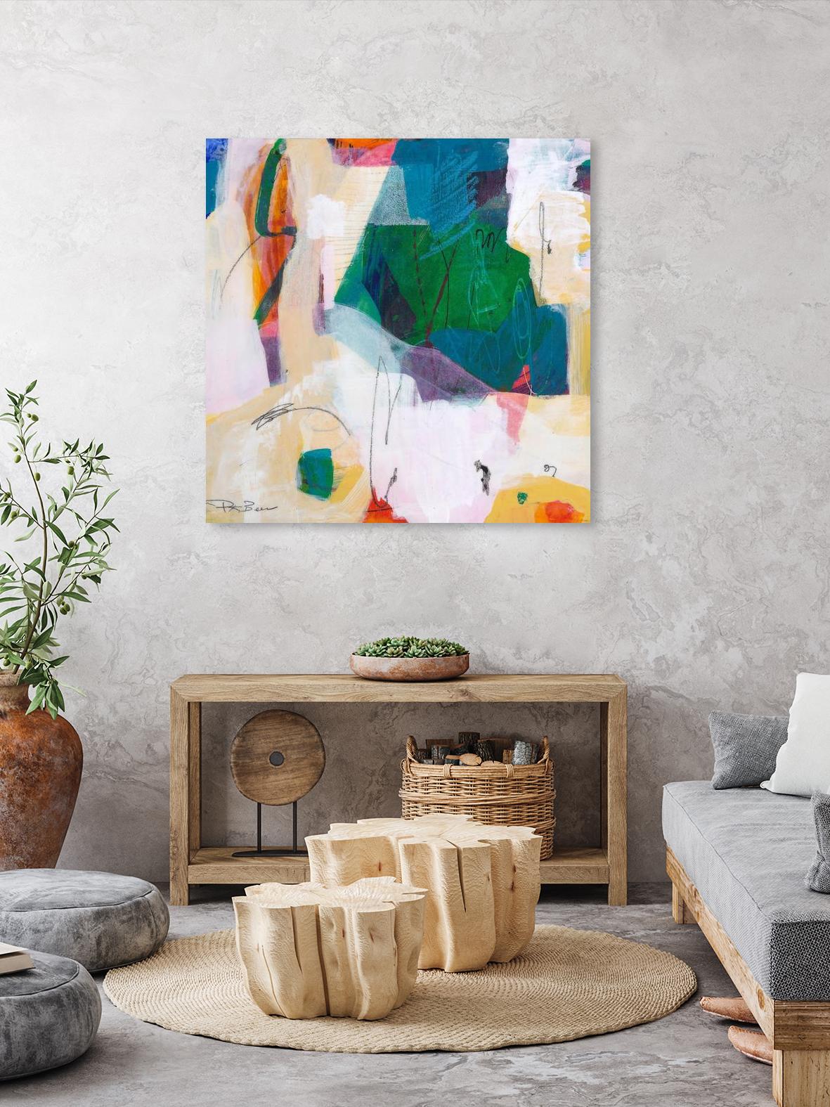 Oide 4 by Pamela K Beer on GIANT ART - yellow,blue abstracts, contemporary