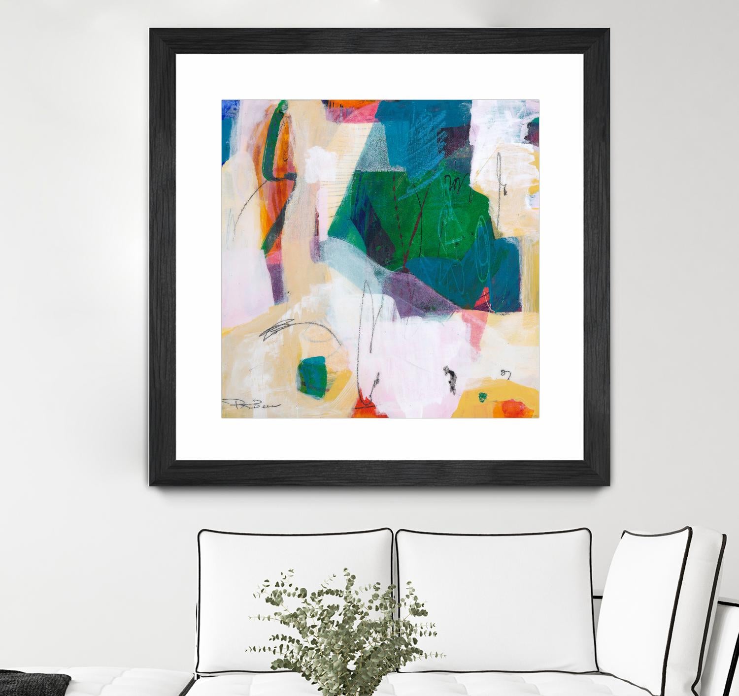 Oide 4 by Pamela K Beer on GIANT ART - yellow,blue abstracts, contemporary