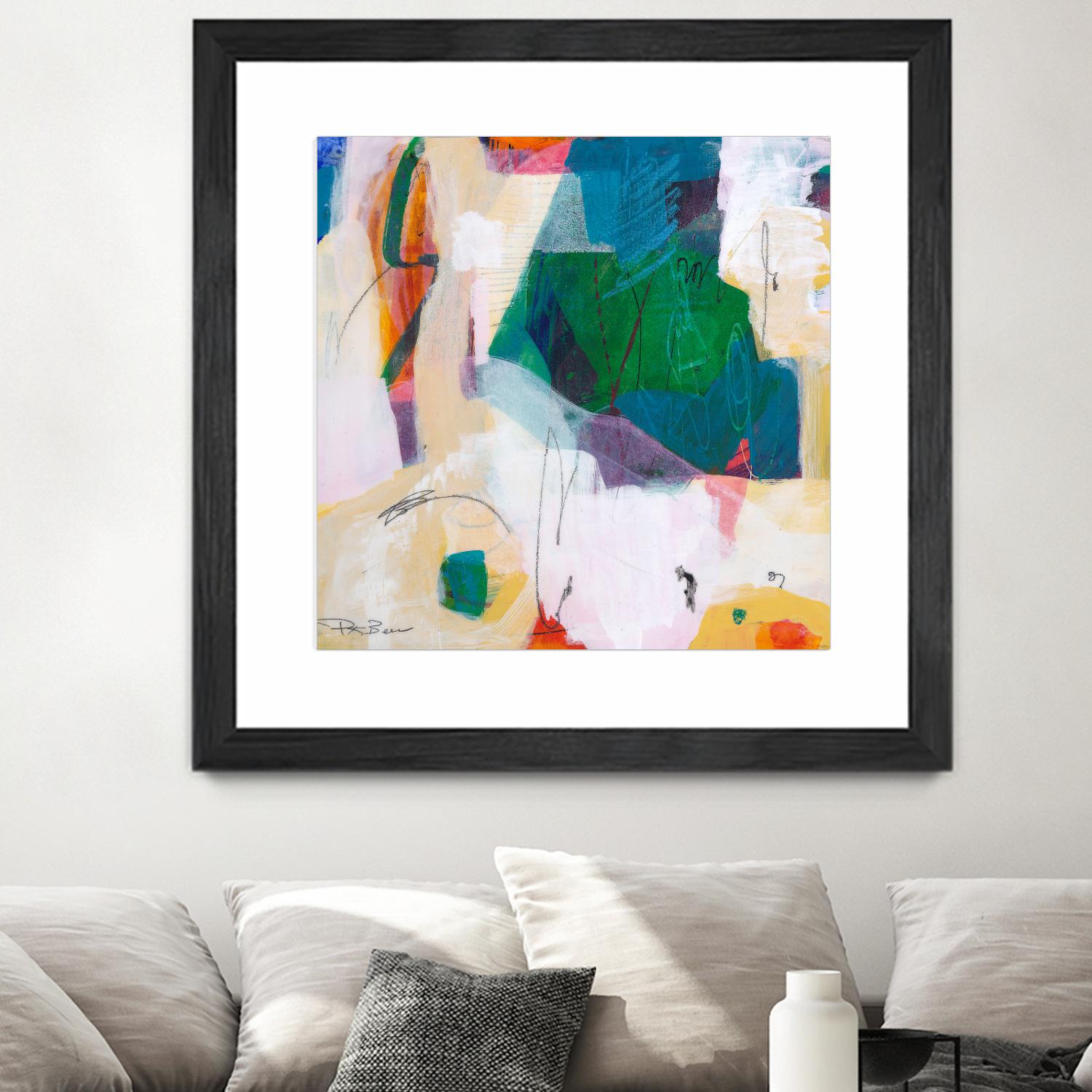 Oide 4 by Pamela K Beer on GIANT ART - yellow,blue abstracts, contemporary