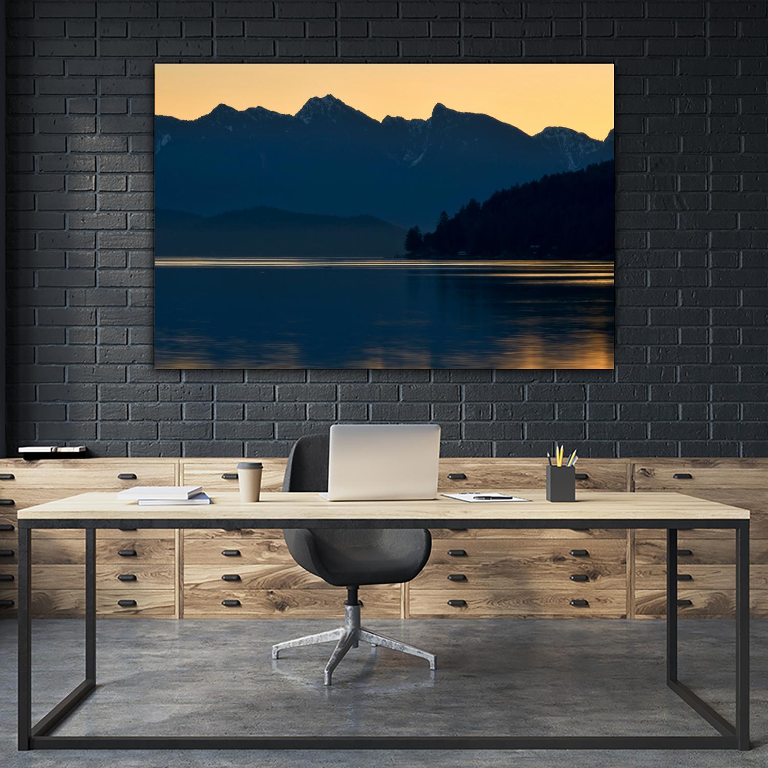 Peaceful Majesty by Chuck Burdick on GIANT ART - black,white landscapes, photography, lakes, mountains, sunrises/sunsets