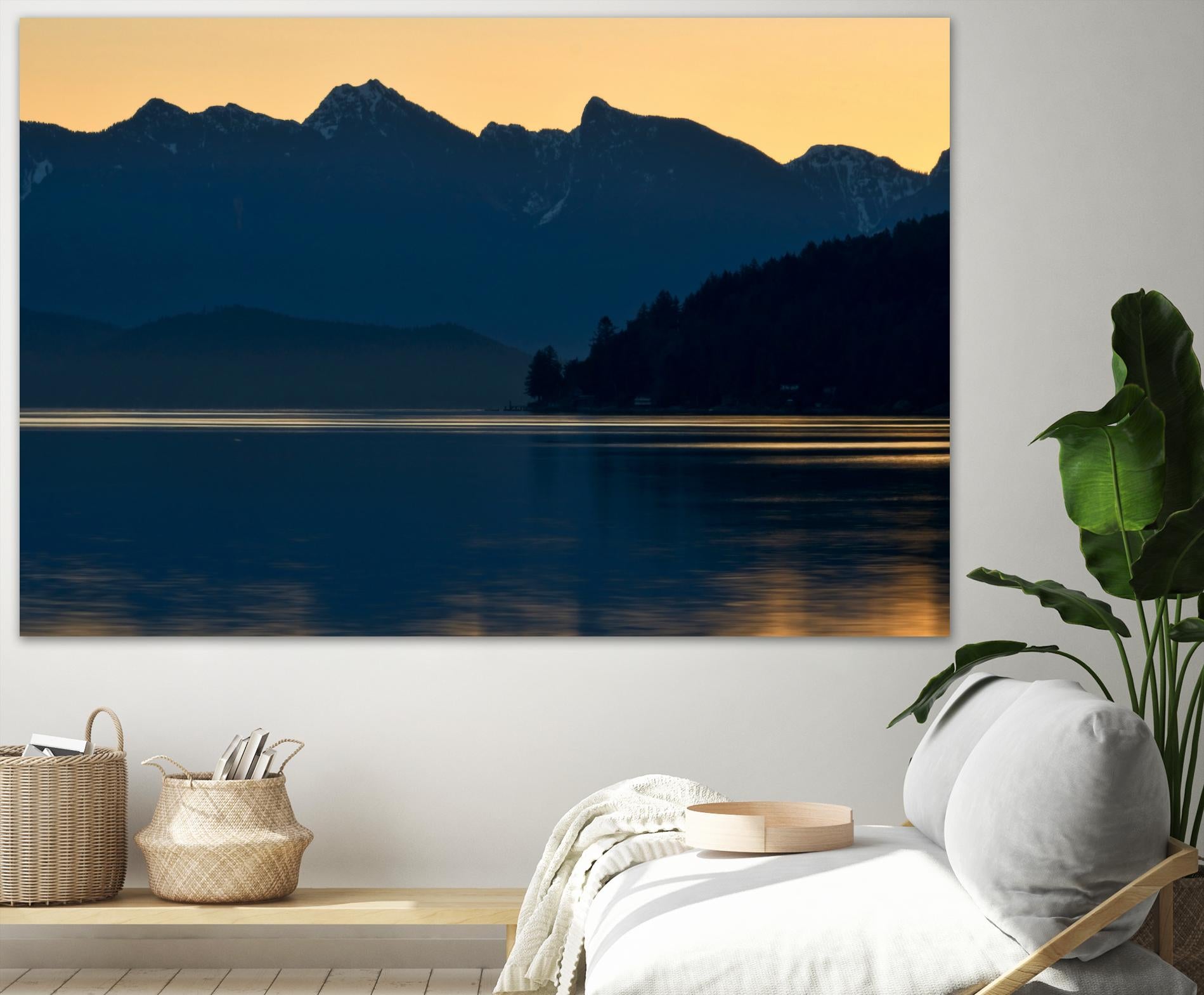 Peaceful Majesty by Chuck Burdick on GIANT ART - black,white landscapes, photography, lakes, mountains, sunrises/sunsets