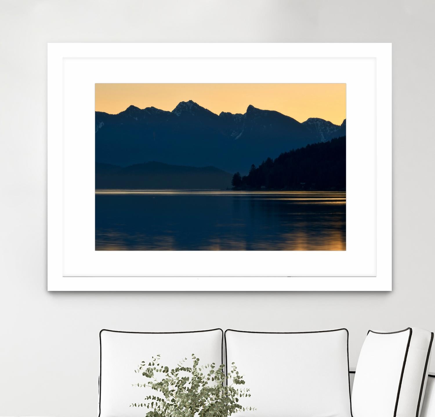 Peaceful Majesty by Chuck Burdick on GIANT ART - black,white landscapes, photography, lakes, mountains, sunrises/sunsets