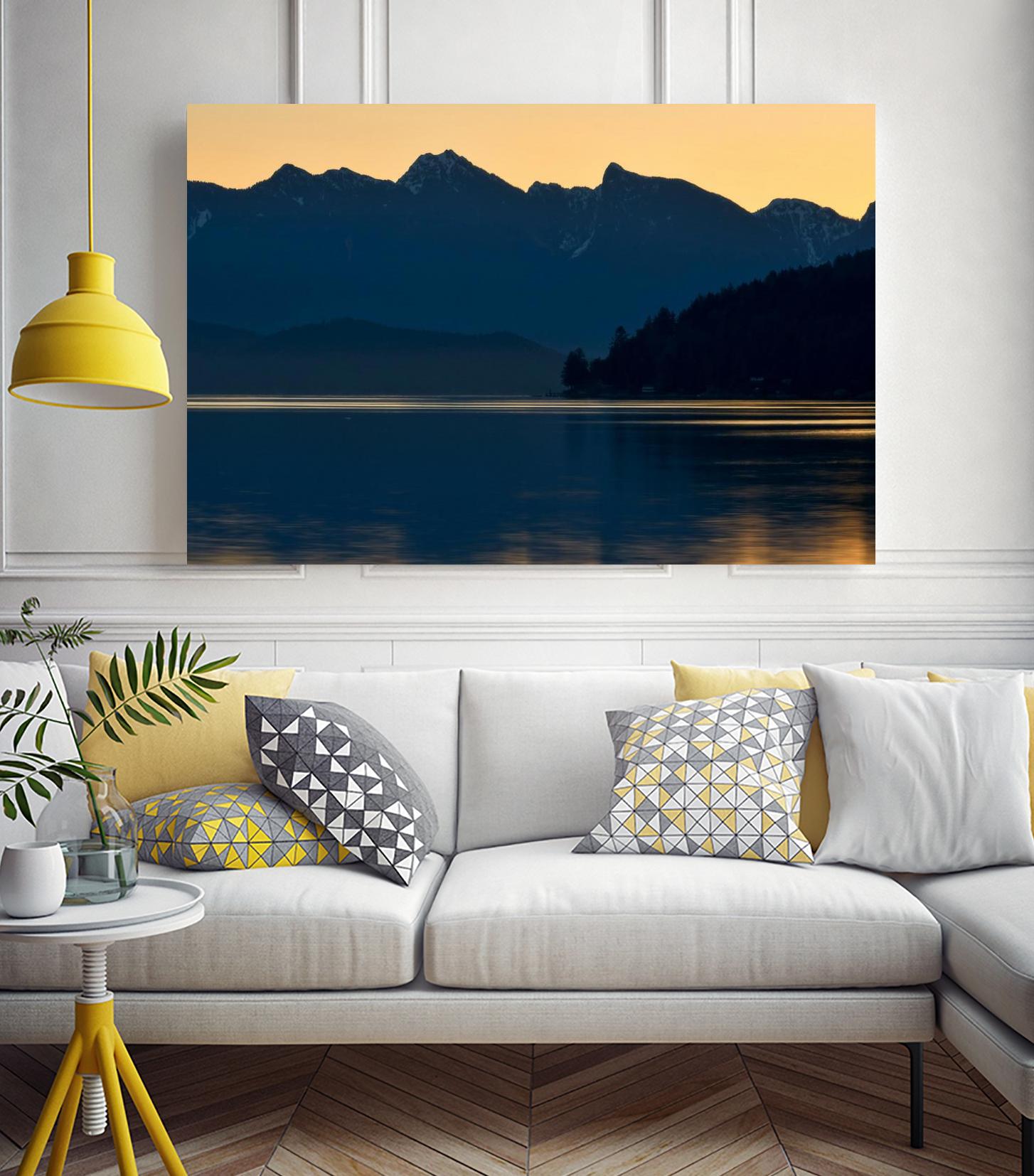 Peaceful Majesty by Chuck Burdick on GIANT ART - black,white landscapes, photography, lakes, mountains, sunrises/sunsets