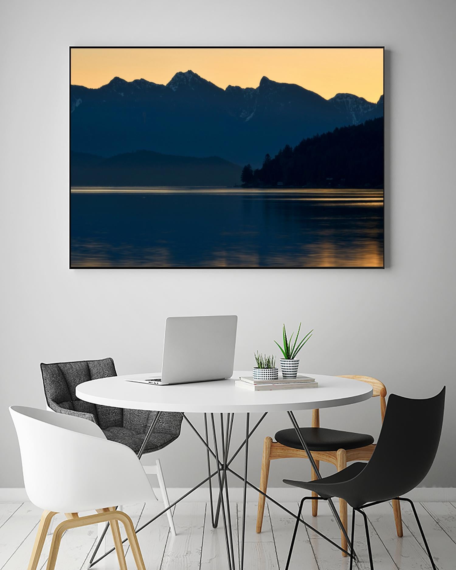 Peaceful Majesty by Chuck Burdick on GIANT ART - black,white landscapes, photography, lakes, mountains, sunrises/sunsets