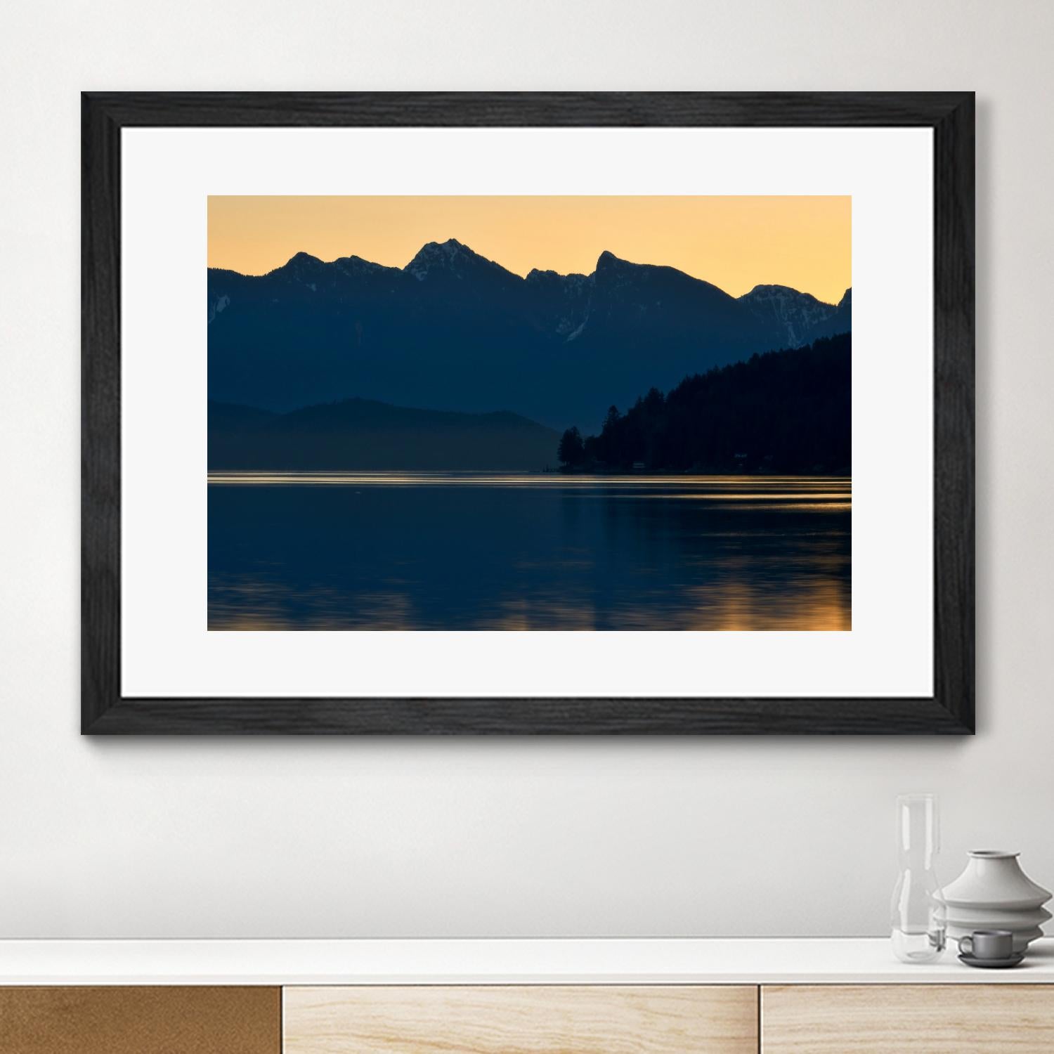 Peaceful Majesty by Chuck Burdick on GIANT ART - black,white landscapes, photography, lakes, mountains, sunrises/sunsets