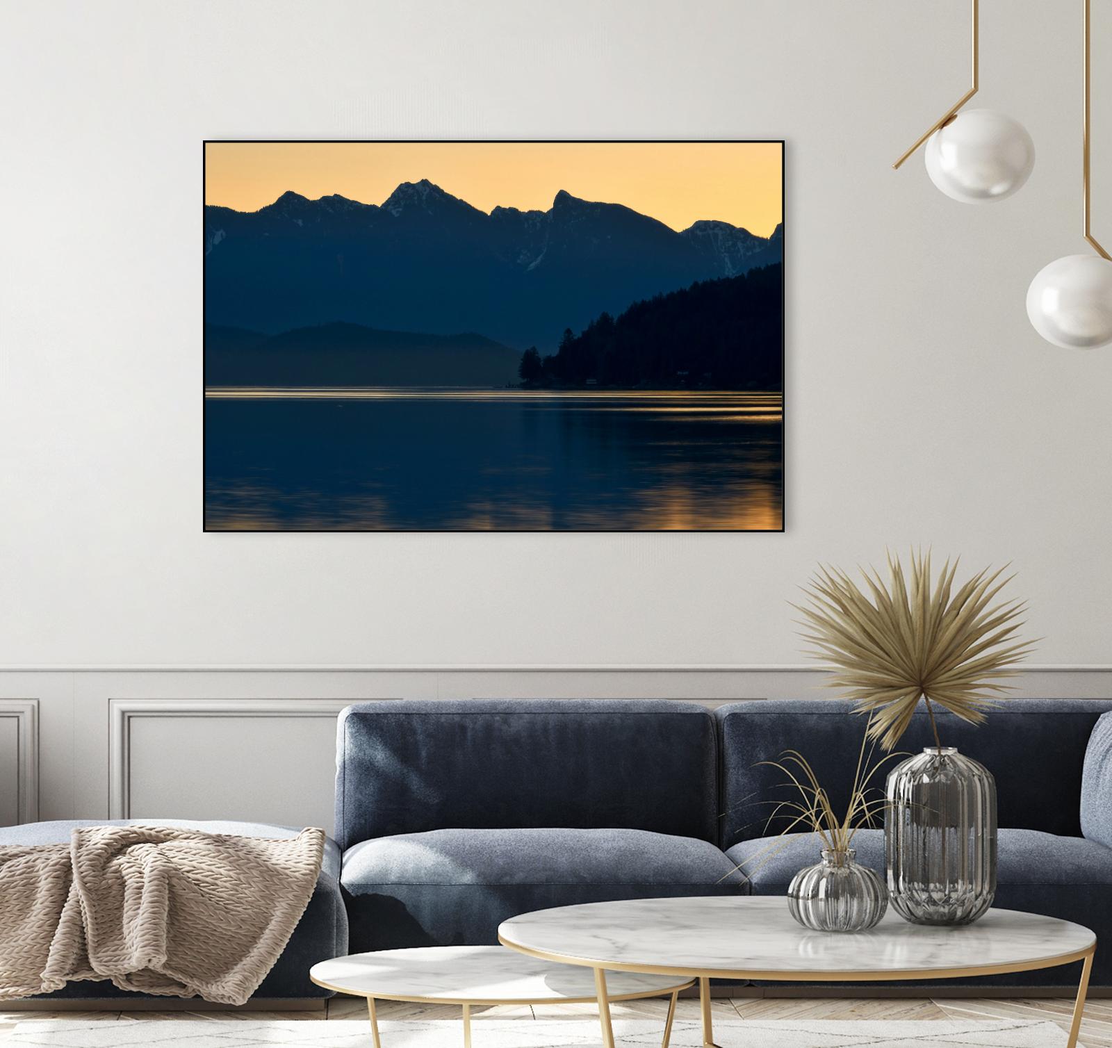 Peaceful Majesty by Chuck Burdick on GIANT ART - black,white landscapes, photography, lakes, mountains, sunrises/sunsets