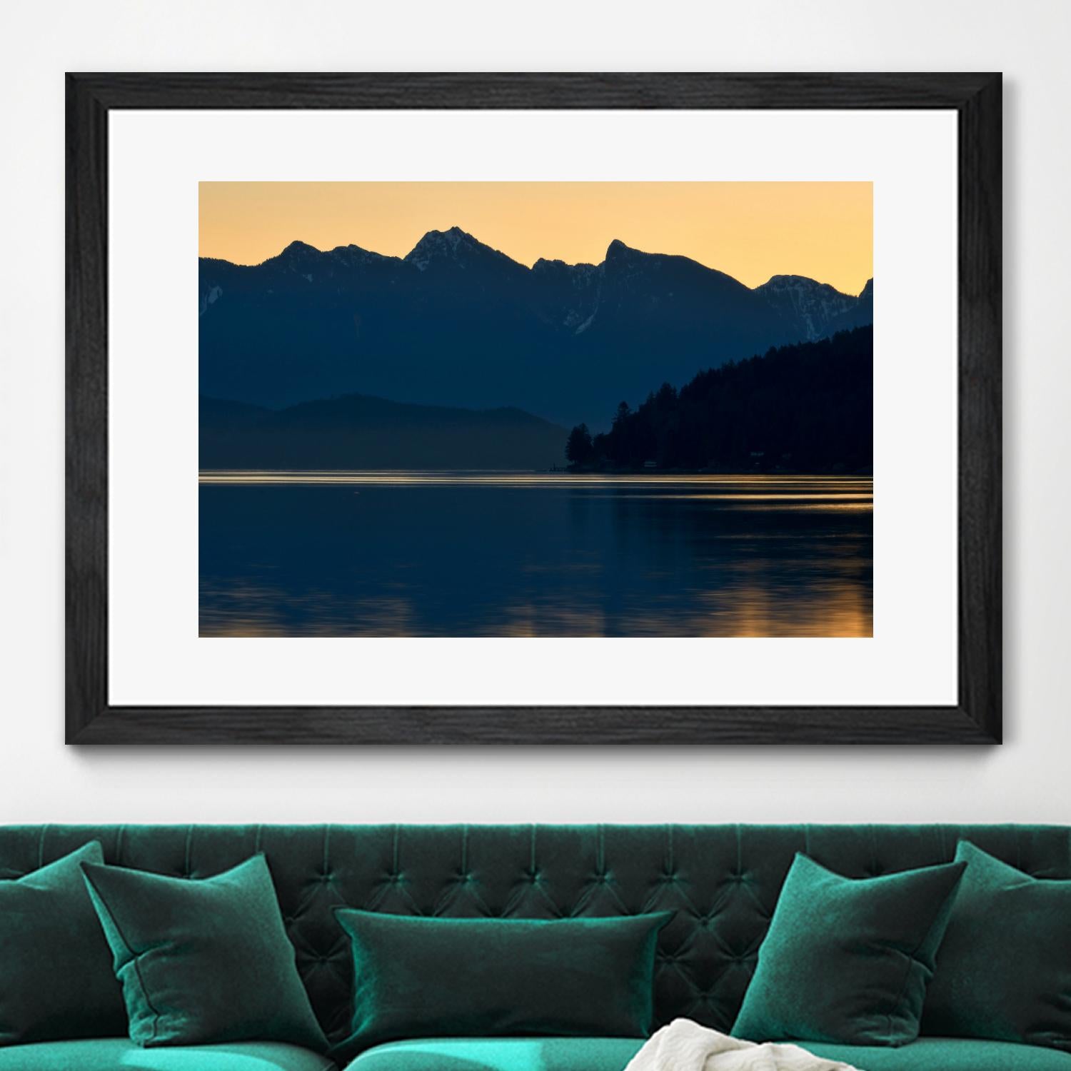 Peaceful Majesty by Chuck Burdick on GIANT ART - black,white landscapes, photography, lakes, mountains, sunrises/sunsets