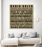 Cabin Rules by Jim Baldwin on GIANT ART - multicolor inspirational