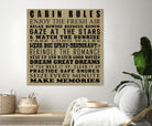 Cabin Rules by Jim Baldwin on GIANT ART - multicolor inspirational
