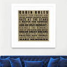 Cabin Rules by Jim Baldwin on GIANT ART - multicolor inspirational