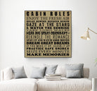 Cabin Rules by Jim Baldwin on GIANT ART - multicolor inspirational