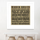 Cabin Rules by Jim Baldwin on GIANT ART - multicolor inspirational