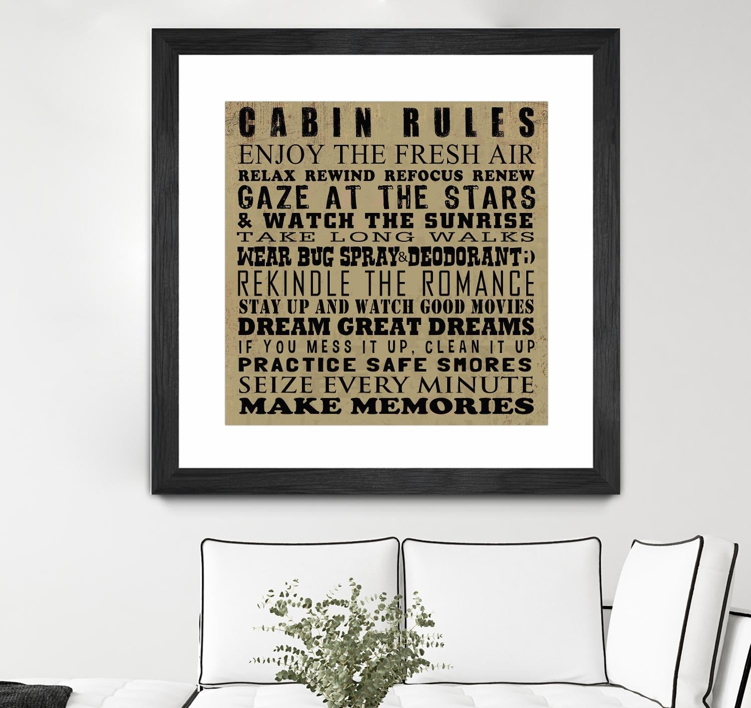 Cabin Rules by Jim Baldwin on GIANT ART - multicolor inspirational