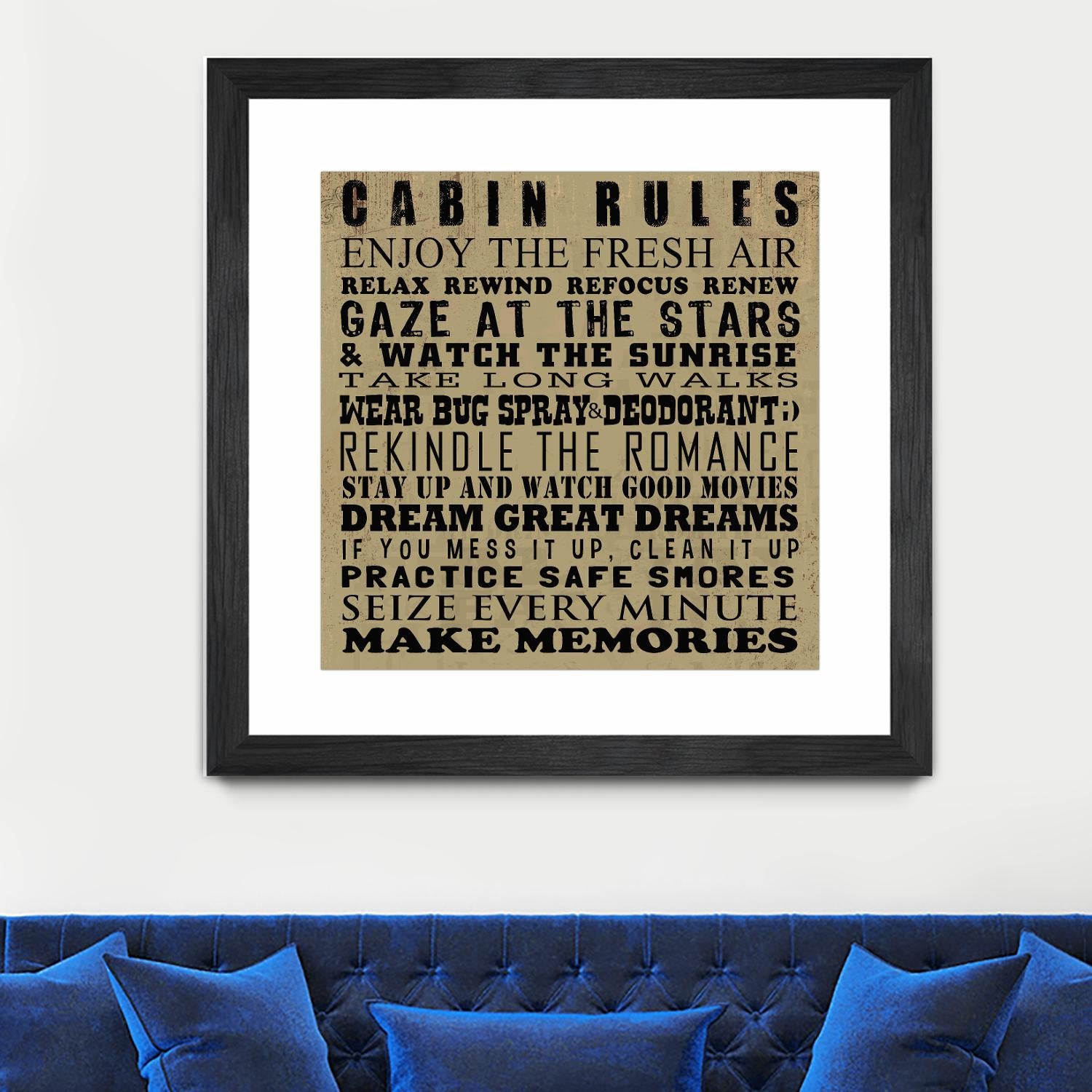 Cabin Rules by Jim Baldwin on GIANT ART - multicolor inspirational