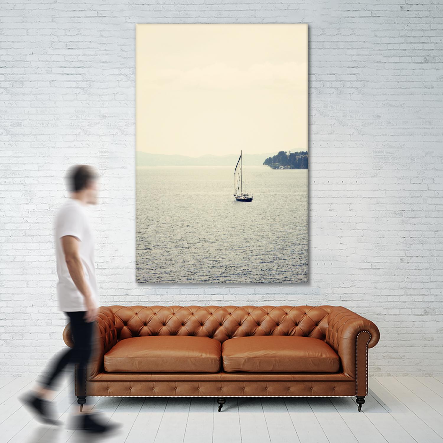 Hazy Sea by Sylvia Coomes on GIANT ART - black nautical