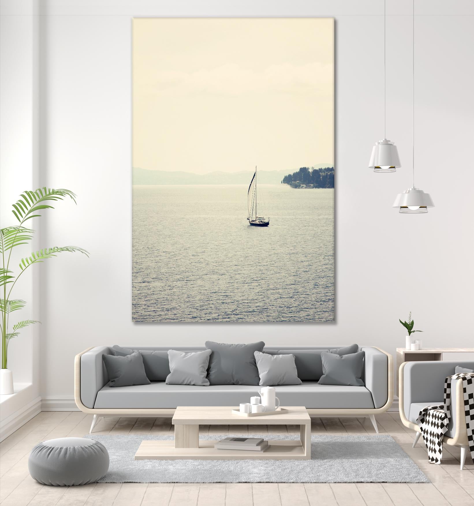 Hazy Sea by Sylvia Coomes on GIANT ART - black nautical