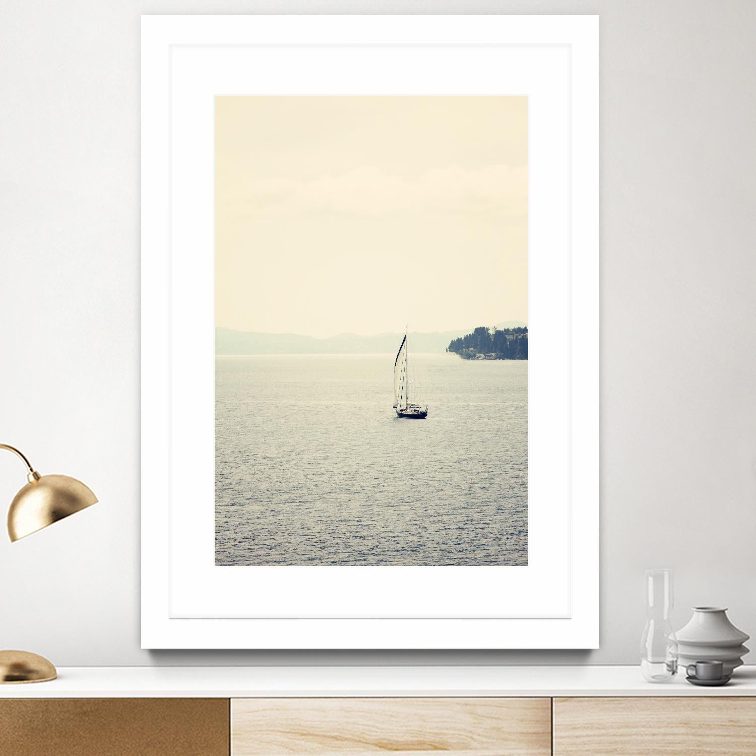 Hazy Sea by Sylvia Coomes on GIANT ART - black nautical