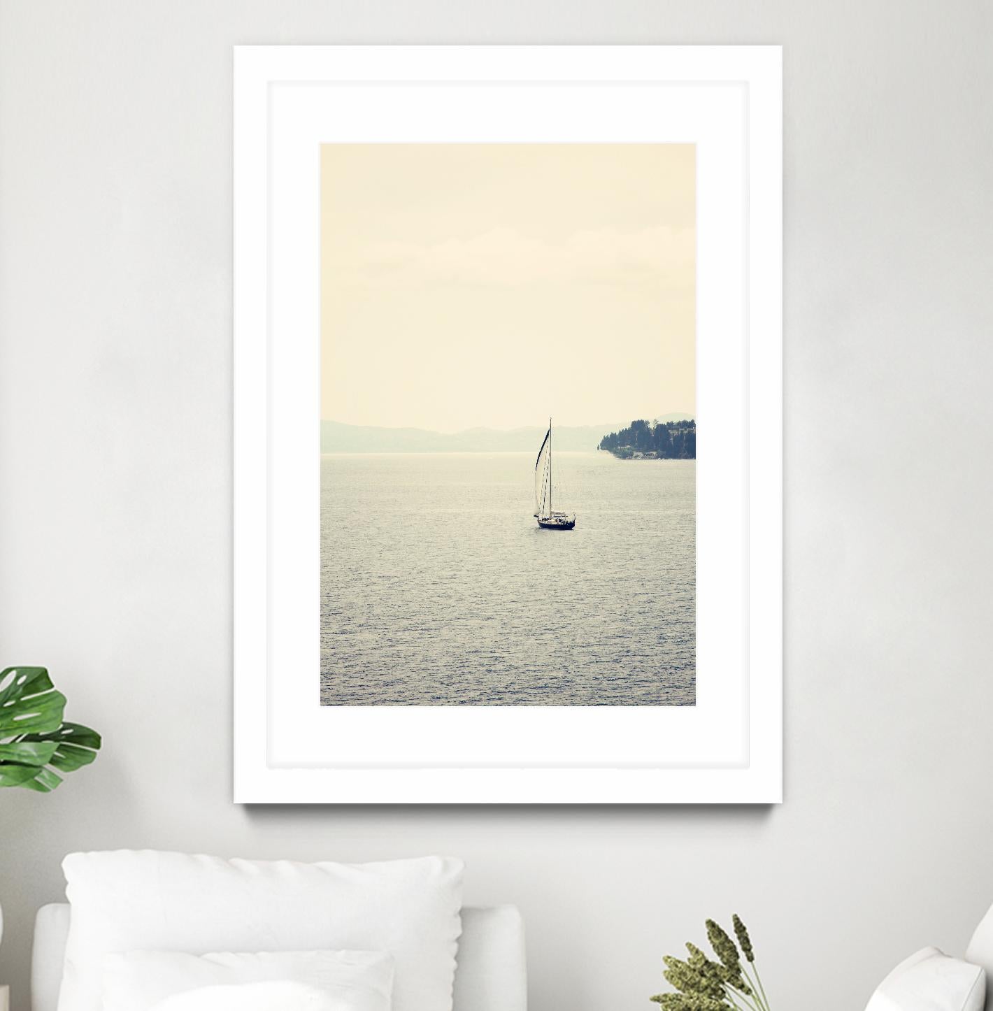 Hazy Sea by Sylvia Coomes on GIANT ART - black nautical