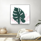 Pink Shadow by Niya Christine on GIANT ART - green contemporary, floral/still life, leaves