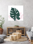 Pink Shadow by Niya Christine on GIANT ART - green contemporary, floral/still life, leaves