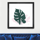Pink Shadow by Niya Christine on GIANT ART - green contemporary, floral/still life, leaves