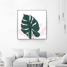 Pink Shadow by Niya Christine on GIANT ART - green contemporary, floral/still life, leaves
