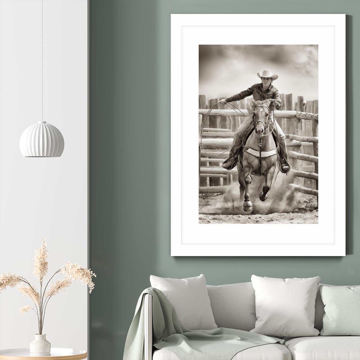 Ride ‘Em Cowgirl by Lisa Dearing on GIANT ART - multicolor photography; animals; figurative