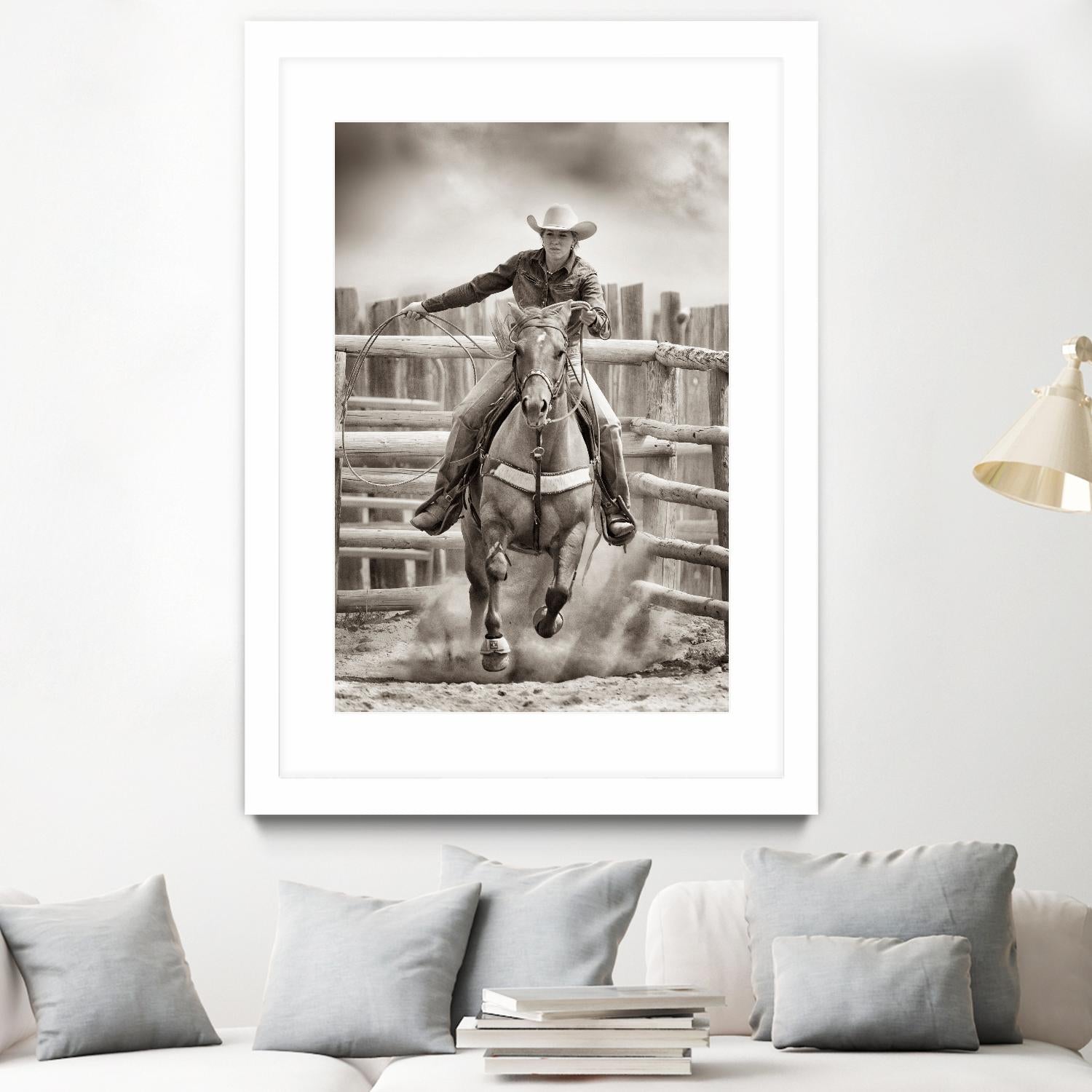 Ride ‘Em Cowgirl by Lisa Dearing on GIANT ART - multicolor photography; animals; figurative