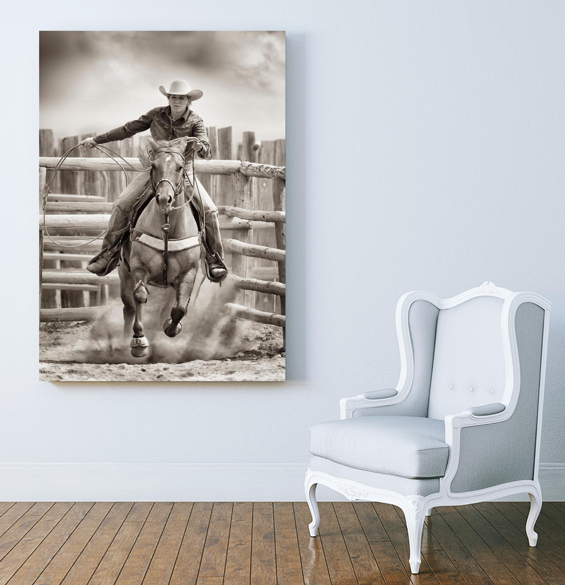 Ride ‘Em Cowgirl by Lisa Dearing on GIANT ART - multicolor photography; animals; figurative