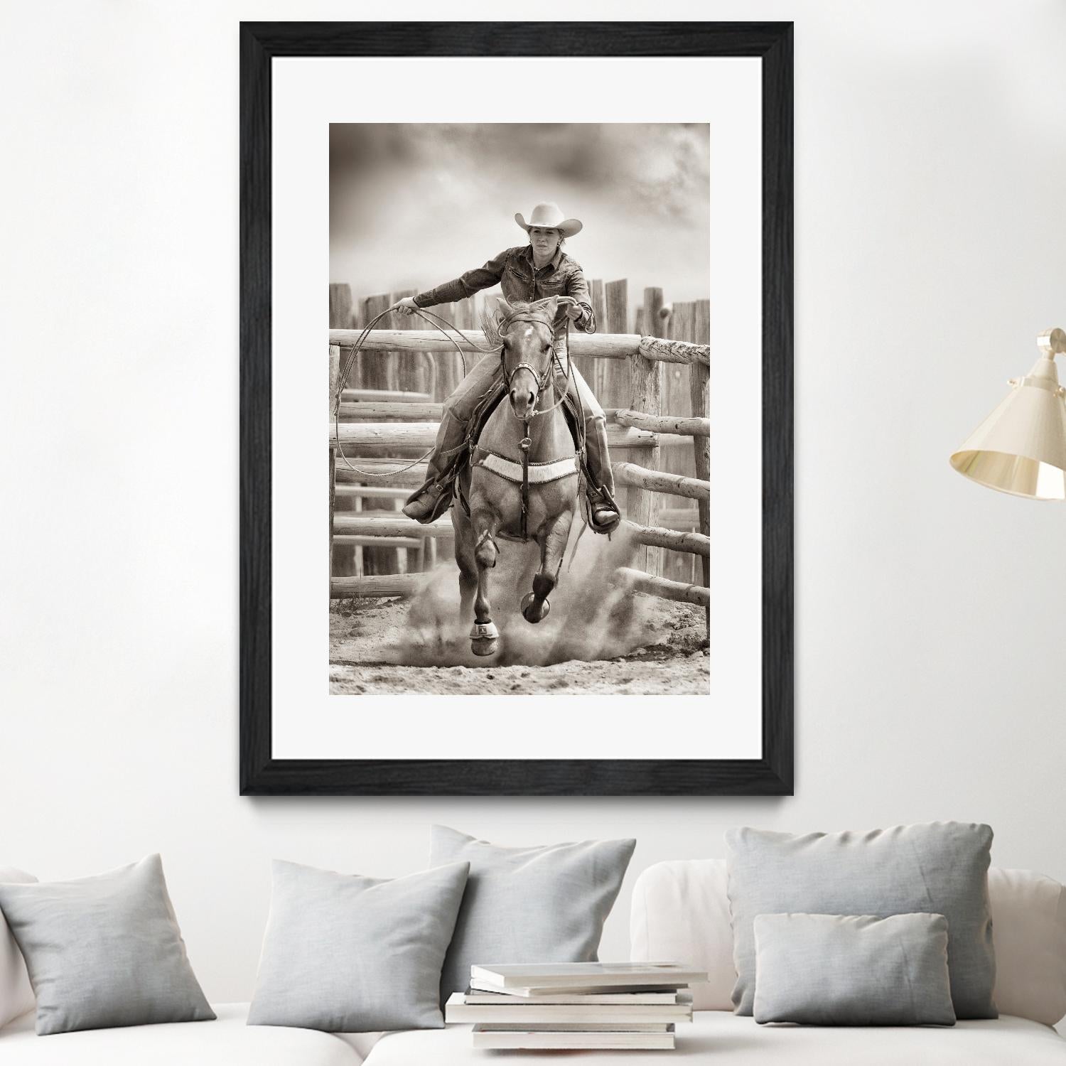 Ride ‘Em Cowgirl by Lisa Dearing on GIANT ART - multicolor photography; animals; figurative