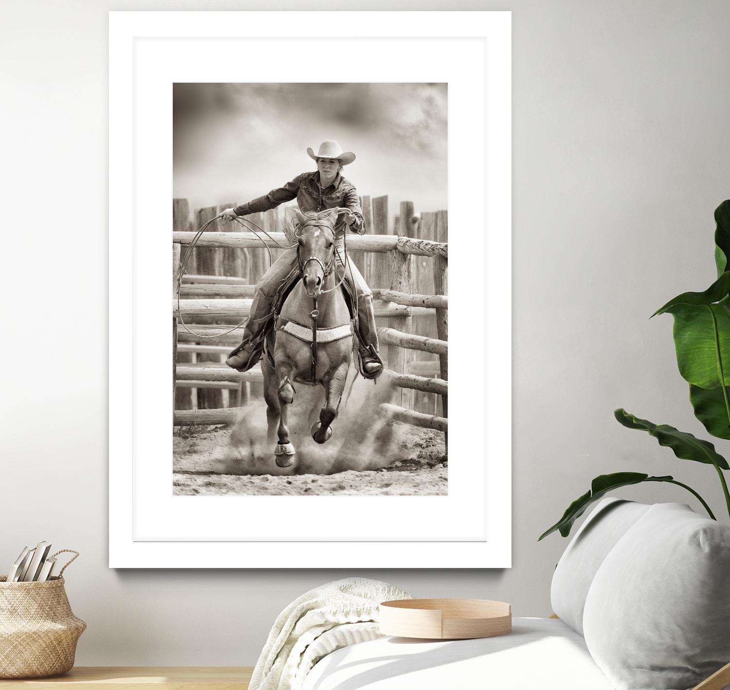 Ride ‘Em Cowgirl by Lisa Dearing on GIANT ART - multicolor photography; animals; figurative