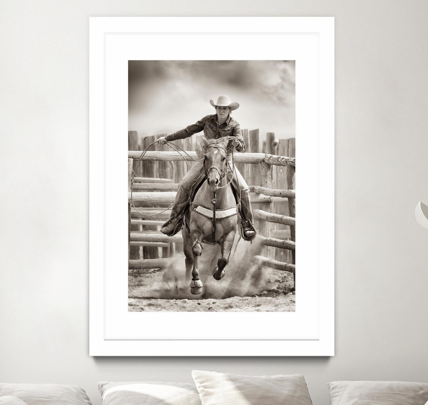 Ride ‘Em Cowgirl by Lisa Dearing on GIANT ART - multicolor photography; animals; figurative