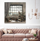 Introvert by Cynthia Decker on GIANT ART - multi children, contemporary, animals, cats, dogs, windows