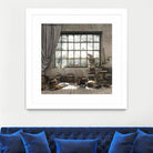 Introvert by Cynthia Decker on GIANT ART - multi children, contemporary, animals, cats, dogs, windows