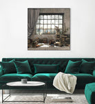 Introvert by Cynthia Decker on GIANT ART - multi children, contemporary, animals, cats, dogs, windows