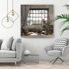 Introvert by Cynthia Decker on GIANT ART - multi children, contemporary, animals, cats, dogs, windows