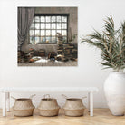 Introvert by Cynthia Decker on GIANT ART - multi children, contemporary, animals, cats, dogs, windows