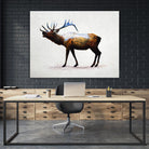 Rocky Mountain Elk by Davies Babies on GIANT ART - white animals