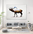 Rocky Mountain Elk by Davies Babies on GIANT ART - white animals