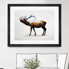 Rocky Mountain Elk by Davies Babies on GIANT ART - white animals