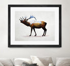 Rocky Mountain Elk by Davies Babies on GIANT ART - white animals