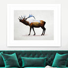 Rocky Mountain Elk by Davies Babies on GIANT ART - white animals