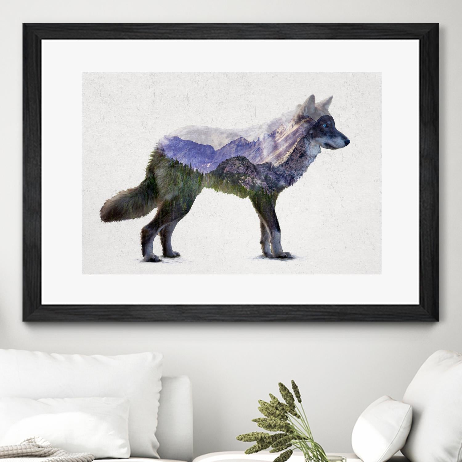 Rocky Mountain Grey Wolf by Davies Babies on GIANT ART - white animals