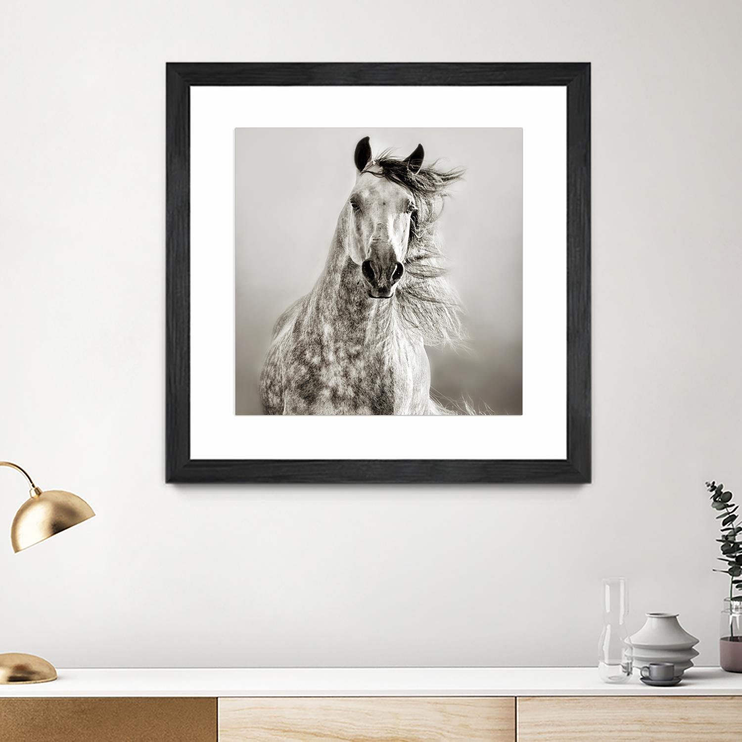 Caballo de Andaluz by Lisa Dearing on GIANT ART - grey animals