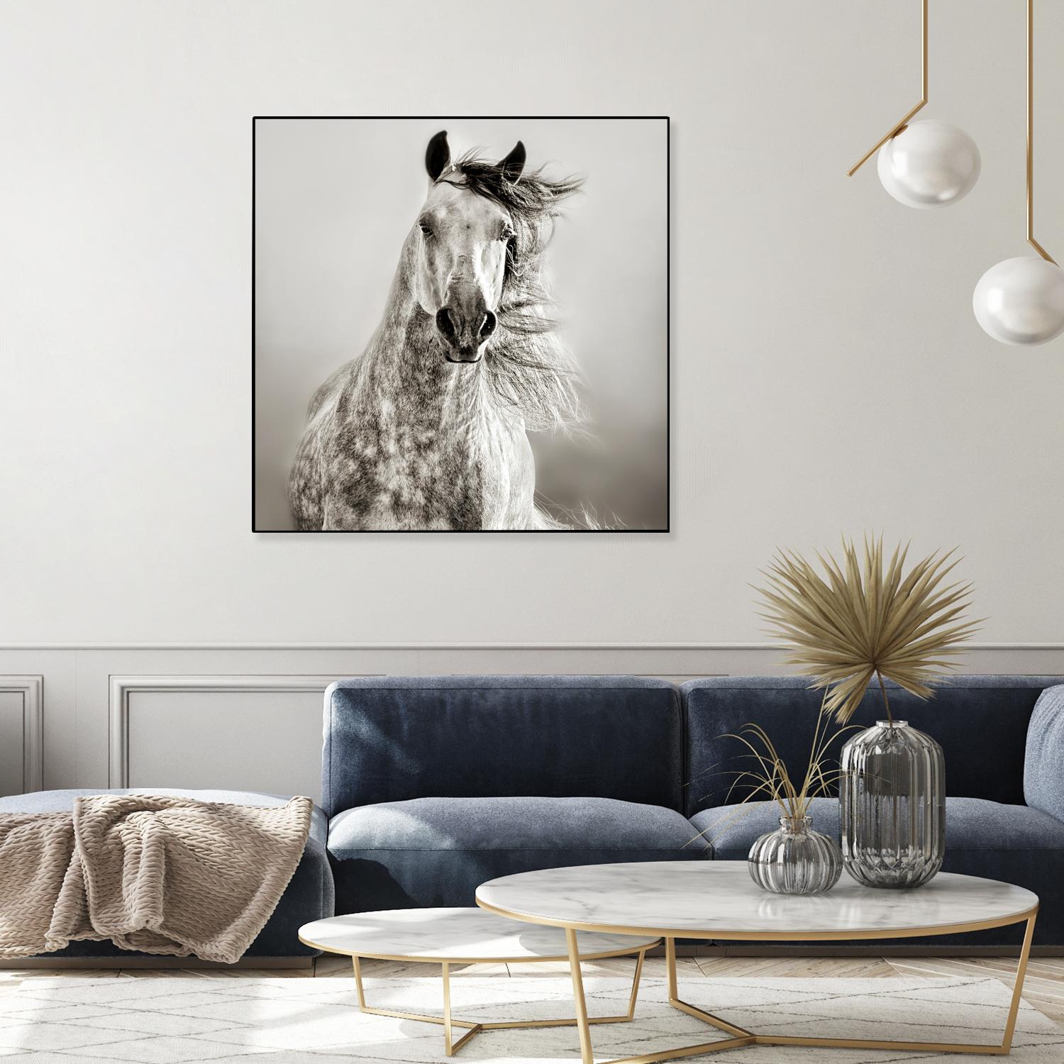 Caballo de Andaluz by Lisa Dearing on GIANT ART - grey animals