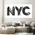 NYC by Robert Farkas on GIANT ART - white city scene