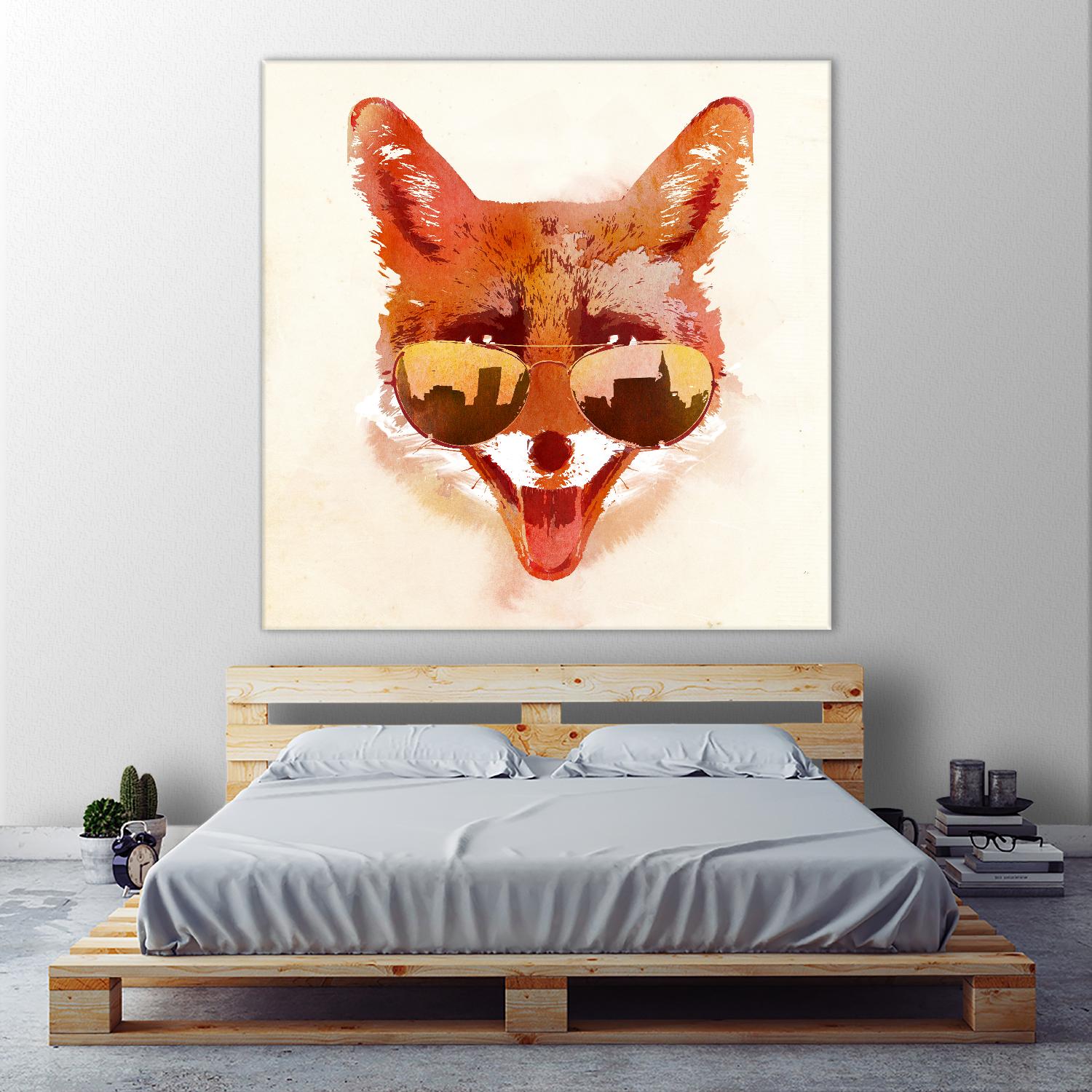 Big Town Fox by Robert Farkas on GIANT ART - beige animals